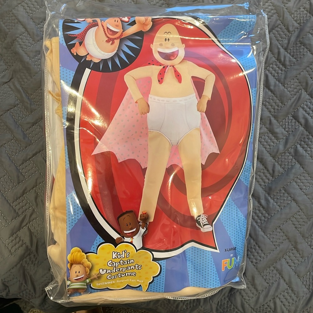 Captain Underpants Kids Costume - Beige